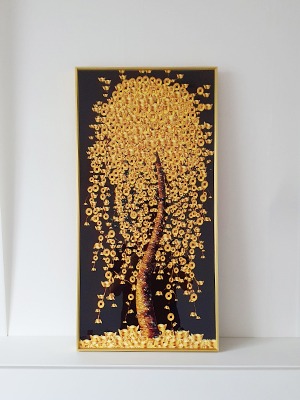 황금 돈나무 아크릴액자 인테리어 소품 40cm * 80cm